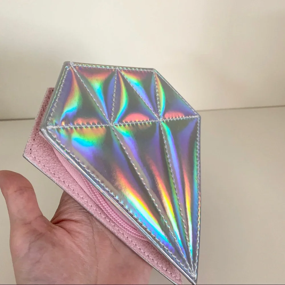 NEW Iridescent zippy clutch
